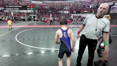 130 lbs Cons. Round 4 - Brennan Otero, Coleman Youth Wrestling vs Eli Grotelueschen, Dodgeland Youth Wrestling