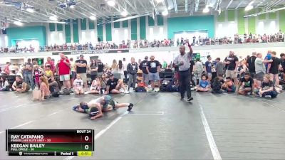 84 lbs Round 5 (10 Team) - Ray Catapano, Finger Lake Elite Grey vs Keegan Bailey, Full Circle