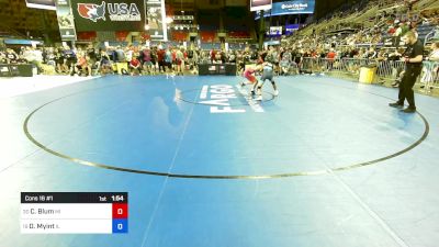 106 lbs Cons 16 #1 - Carson Blum, MI vs Daniel Myint, IL