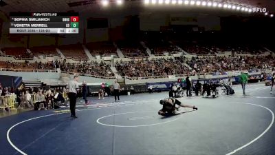 126-D2 Champ. Round 1 - Vonetta Merrell, Coconino High School vs Sophia Smiljanich, Desert Mountain High School