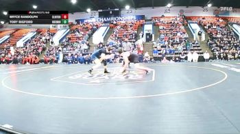 190 lbs Quarterfinals (8 Team) - Bryce Randolph, Clinton vs Toby Bigford, Roscommon