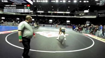 Girls 120 lbs Champ. Round 2 - Linsey Ortega, Toppenish (Girls) vs Micha Pescasio, Richland (Girls)