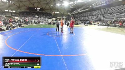 1A 285 lbs Semifinal - Victor Gervol, Blaine vs Noah Morago-Bigboy, Omak
