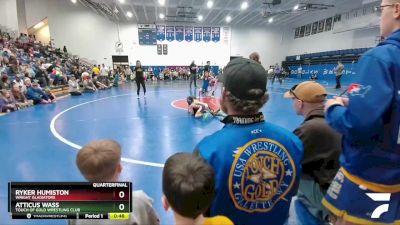 53 lbs Quarterfinal - Ryker Humiston, Wright Gladiators vs Atticus Wass, Touch Of Gold Wrestling Club