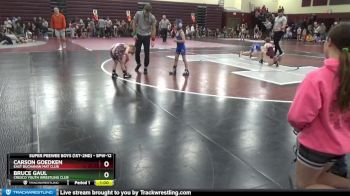 SPW-12 lbs Quarterfinal - Carson Goedken, East Buchanan Mat Club vs Bruce Gaul, Cresco Youth Wrestling Club