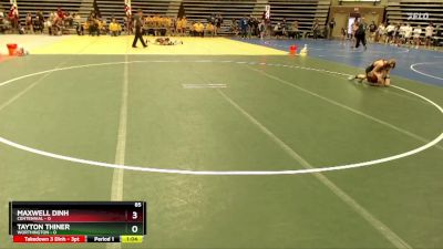 85 lbs Semis & 1st Wrestleback (8 Team) - Tayton Thiner, Worthington vs Maxwell Dinh, Centennial