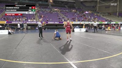 133 lbs Round 2 (6 Team) - Coleman Nogle, Harvard vs Cale Seaton, South Dakota State