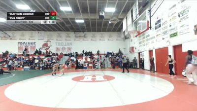125 lbs Semifinal - Eva Finley, Buhl vs Mattisin Bidiman, Homedale