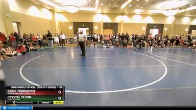 105 lbs Cons. Round 2 - Saige Trinnaman, Bear River Wrestling Club vs Crystal Olson, Top Of Utah