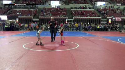 50 lbs Semifinal - Hattie Brown, Team Real Life vs Aurora Markle, Glasgow Wrestling Club