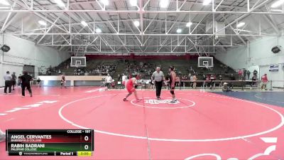 197 lbs Quarterfinal - Angel Cervantes, Bakersfield College vs Rabih Badrani, Palomar College