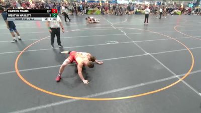 144 lbs Champ. Round 2 - Westyn Haslett, Unattached vs Carson Frank, Unattached