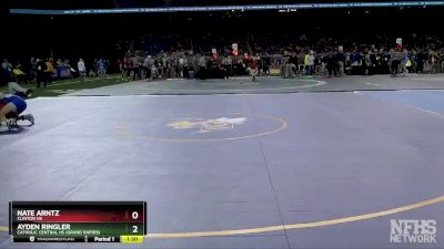 D3-106 lbs Quarterfinal - Nate Arntz, Clinton HS vs Ayden Ringler, Catholic Central HS (Grand Rapids)