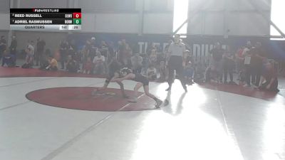 53 lbs Quarters - Adriel Rasmussen, Rock Of Redmond Wrestling vs Reed Russell, Sandpoint Legacy Wrestling Club