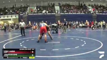 212 lbs Quarterfinal - Jonathan Kime, Milton vs Cody Landis, ELCO