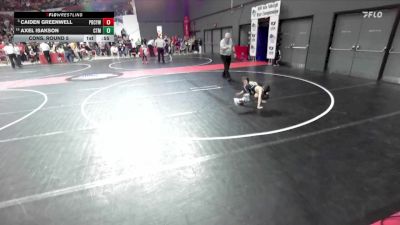 45 lbs Cons. Round 5 - Axel Isakson, Pardeeville Boys Club Youth Wrestling vs Caiden Greenwell, Pardeeville Boys Club Youth Wrestling