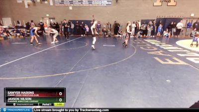 78 lbs Cons. Semi - Sawyer Haskins, Cherry Creek Wrestling Club vs Jaxson Nilson, Punisher Wrestling Company