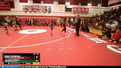 53 lbs Semifinal - Sean Thompson, Toppenish USA Wrestling Club vs Jacques Finley, Spokane Wrestling