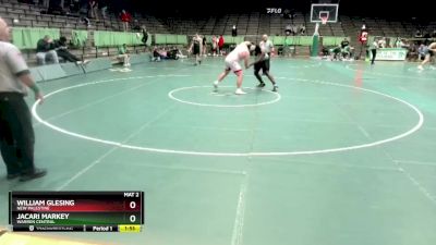 285 lbs 1st Place Match - William Glesing, New Palestine vs Jacari Markey, Warren Central