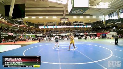 160 lbs 5th Place Match - Jorge Sandoval, Mt. Edgecumbe High School vs Thomas Swalling, Redington Sr. Jr/Sr High School