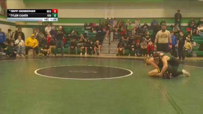 150 lbs Quarterfinal - Tyler Coats, Fossil Ridge vs Tripp Isenberger, Wright