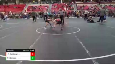 73 lbs Semifinal - Kayce Spellman, Brighton Wrestling Club vs Nash Denison, Team Tulsa Wrestling Club