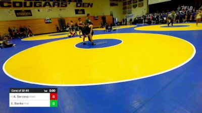 135 lbs Consi Of 32 #2 - Angel Serrano, Pomona (CO) vs Elijah Banks, Pine Creek (CO)