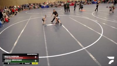 57-63 lbs Quarterfinal - Rocco Iverson, Blaine Wrestling Association vs Joshua Brockway, Minnesota