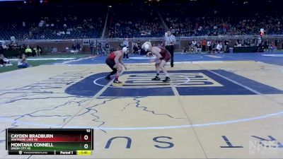 D4-150 lbs Semifinal - Montana Connell, Union City HS vs Cayden Bradburn, Whitmore Lake HS