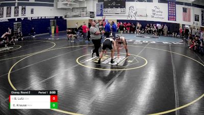 160 lbs Champ. Round 2 - Evan Krause, Moshannon Valley Hs vs Brayden Lutz, Central Cambria Hs