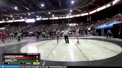 182 lbs Champ. Round 1 - Langston Belding, Mt. View Oregon vs Gabriel Cox, New Plymouth