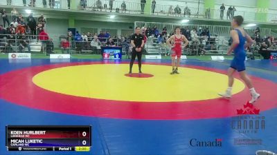 65kg Champ. Round 2 - Koen Hurlbert, Lakehead WC vs Micah Luketic, Capilano WC