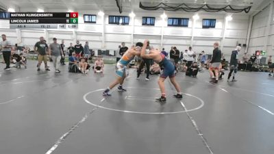 144 lbs Round 3 (4 Team) - Lincoln James, Youngstown Elite vs Nathan Klingensmith, All American