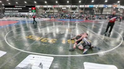 80 lbs Champ. Round 2 - Kaejrick Clark, American Outlaws Wrestling vs Grayson Marcotte, Casper Wrestling Club