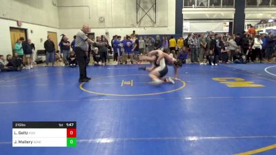 215 lbs Round Of 32 - Luke Geltz, Kiski Area vs John Mallery, Seneca Valley