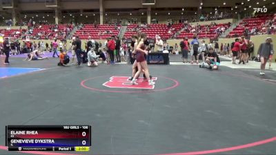 106 lbs Round 1 - Elaine Rhea, KS vs Genevieve Dykstra, IL