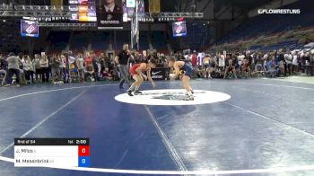 132 lbs Rnd Of 64 - Jack Milos, Illinois vs Mitchell Mesenbrink, Wisconsin