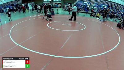 14U Boys - 92 lbs Cons. Round 3 - Mason Mamich, Ohio vs Easton Anderson, Nebraska Wrestling Academy