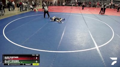 120 lbs Quarterfinal - Alex Portner, New Ulm vs Elliot Spanier, BBE (Belgrade/Brooten)