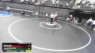 193 lbs Cons. Round 3 - Ethan Sampson, Copper Hills vs Max Black, Mountain View