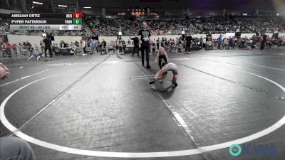 40 lbs Quarterfinal - Ameliah Ortiz, Bridge Creek Youth Wrestling vs Pyper Patterson, Pawnee Wrestling Club