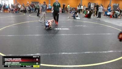 70 lbs Quarterfinal - Dalton Jackson, Eastside Youth Wrestling vs Jensen Brown, Red Devil Wrestling Club