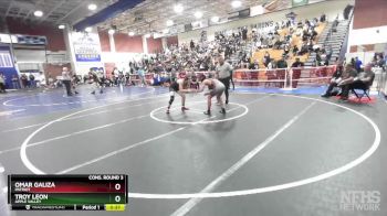 132 lbs Cons. Round 3 - Omar Galiza, Patriot vs Troy Leon, Apple Valley