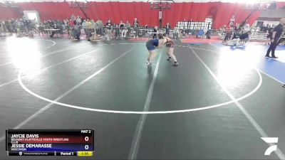 136 lbs Round 3 - Jaycie Davis, Belmont-Platteville Youth Wrestling Club vs Jessie Demarasse, Wisconsin