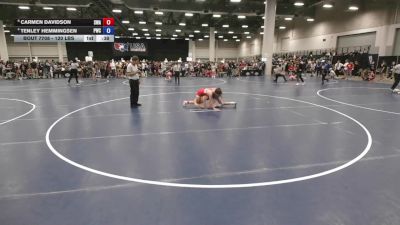 120 lbs 5th Place Match - Tenley Hemmingsen, Powerhouse Wrestling Club vs Carmen Davidson, SlyFox Wrestling Academy