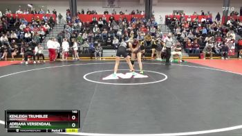 140 lbs Cons. Round 3 - Kenleigh Trumblee, Independence vs Adriana Versendaal, Grinnell