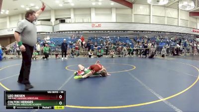 56 lbs Champ. Round 1 - Colton Heriges, Contenders Wrestling Academy vs Leo Riesen, The Fort Hammers Wrestling