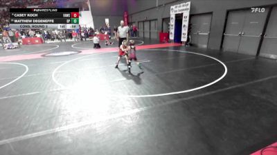 45 lbs Cons. Round 3 - Casey Koch, Fort Atkinson Wrestling Club vs Matthew Degeneffe, De Pere