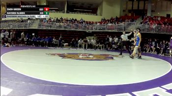 138 lbs Placement Matches (16 Team) - Hayden Klimek, Grand Island vs Zaen Green, Kearney