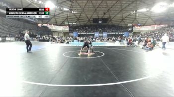 Boys 4A 120 lbs 7th Place Match - Jaxon Love, Kentridge vs Moeleco Serna-Sampson, Spanaway Lake